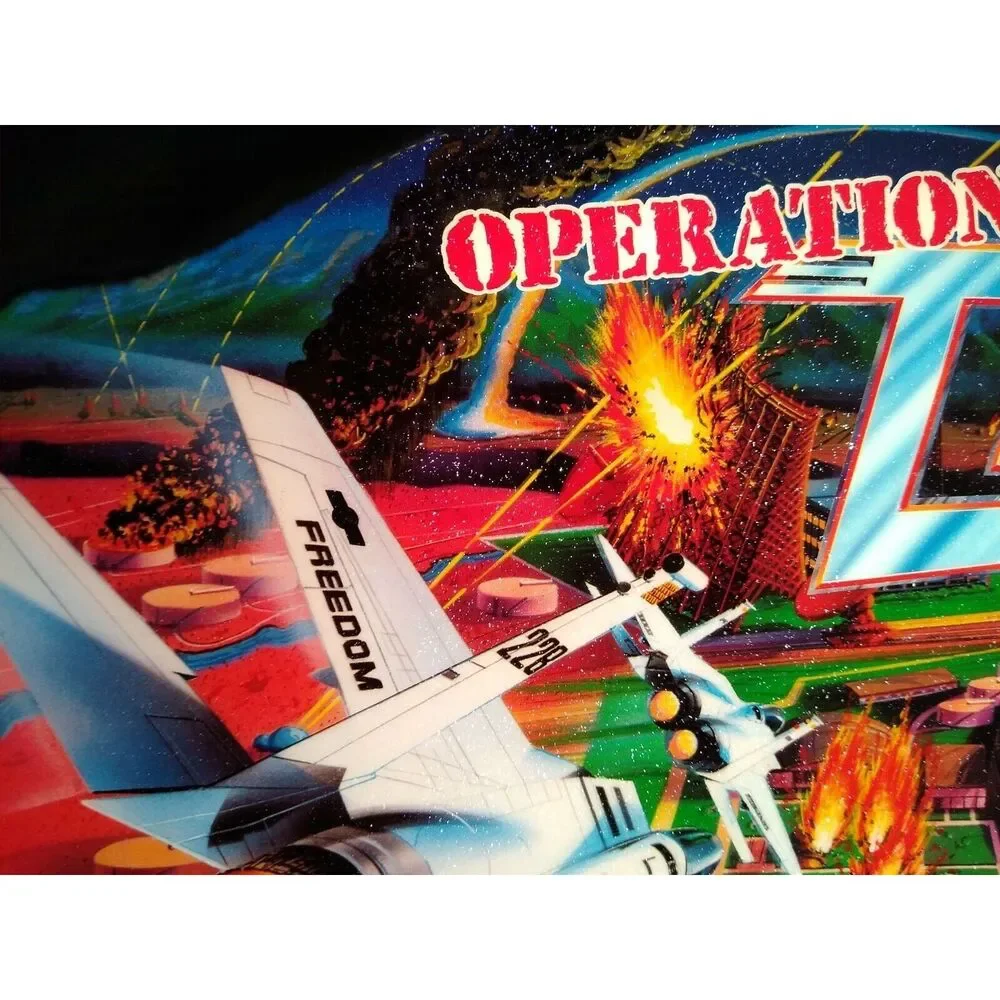 Operation Thunder Pinball Game TRANSLITE Art Sheet 1992 Original NOS